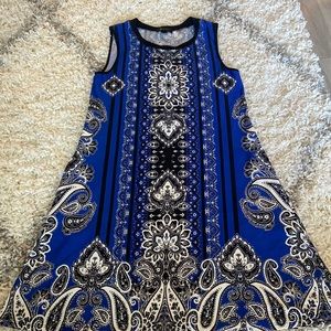 Blue paisley dress